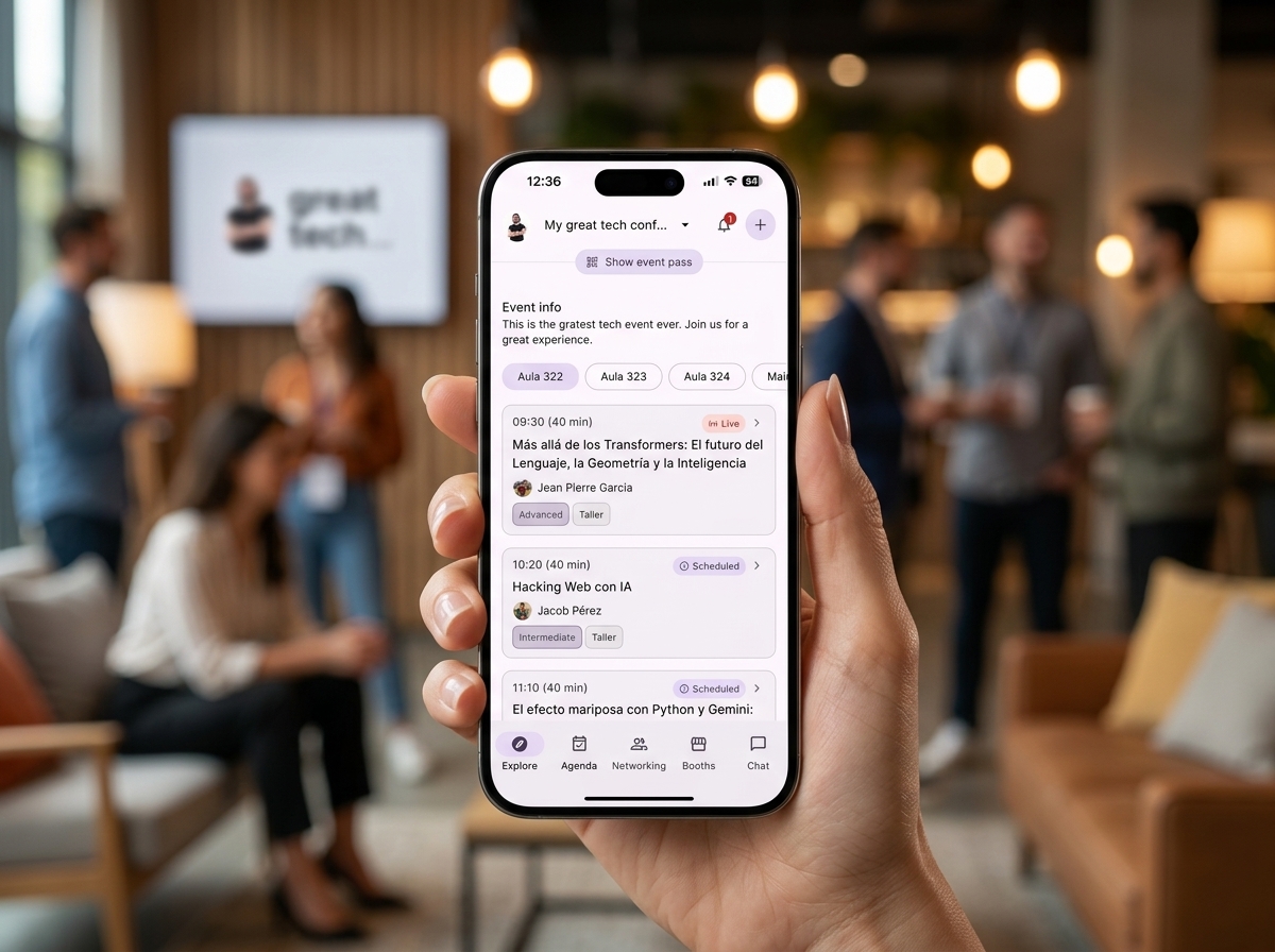 Screenshot of the Multiticketing attendee app
